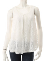 【CEDNIE】レースフレアチュニック/ホワイト