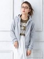 ≪5月HIT ITEM≫UV加工レースUP／パーカー/グレー