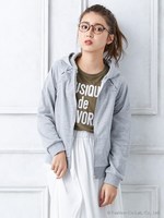 ≪5月HIT ITEM≫UV加工レースUP／パーカー/グレー