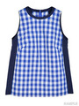 ギンガムタフタノースリBL/ブルー