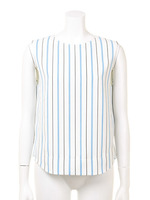 ストライプパネルタンク/WHTxBLU