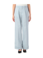 センタープレスワイドパンツ/ブルー系(091)