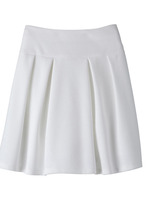 ダンボール素材切り替えフレアスカート/ホワイト(003)