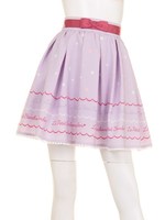 ドット柄×裾ロゴウエストリボンスカート/パープル