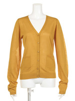 プレーンニットVネックCD/マスタード