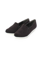 ホワイトソールスリッポンシューズ/カーキ系(527)