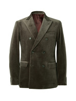 ヴェルヴェットジャケット/カーキ系(014)