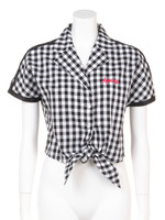 BOWLギンガムレトロシャツ/SAXE