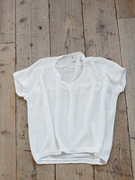 Rib stitch knit/WHITE