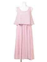 【BIJ】 ネップ3WAYカットロングOP/ラベンダー