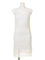 インナーSETカギ編みタンクOP/オフホワイト