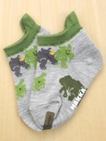 サイ柄スニーカーソックス/グリーン