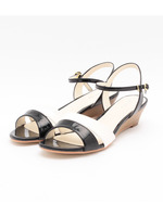 バイカラーストラップサンダル/ブラック(519)