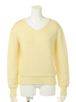 ブランケットステッチニットP／O/YEL