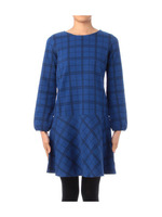 切替チェック柄ワンピース/ロイヤルパープル(282)