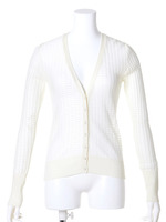 透けリブカーディガン/ORG