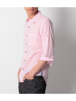 綿麻七分袖シャツ/イエロー(032)