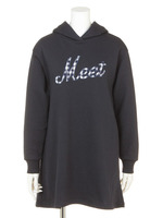 裏毛MeetAラインワンピ/ネイビー