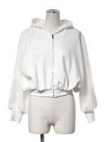 Organdy sweat parka/KHAKI