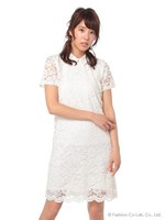 ・ラッセルレースサックワンピース/Ivory