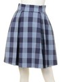 ギンガムチェックタックスカート/ブルー