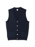 シルク/コットン/ビスコースベスト/ライトグレー(011)