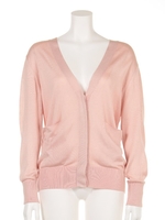 シルクハイゲージカーデ/WHT