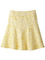 ジャカードレオパード柄サーキュラースカート/イエロー系(432)