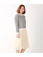 チュールドッキングワンピース/グレー(012)