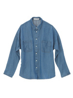 テンセルデニムシャツ/ブルー系(091)