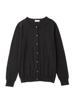 デザインボタンつきニットカーディガン/アイボリー(004)