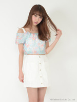 ポケット付ツイルスカパン/オフホワイト