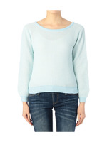 ポコポコ編地2WAYカーディガンニット/ブルー系(091)