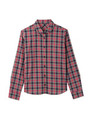 丸衿タータンチェックシャツ/レッド系(262)