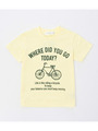 自転車プリントTシャツ/イエロー系(030)