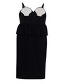 shell peplum one-piece/bluegray