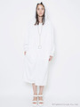 【IKUMI】FRIP LONG HOODIE/WHITE