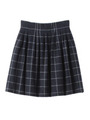 ウィンドーペン柄フレアスカート/ネイビー(293)