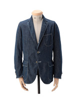 コットンリネンダンガリー シャツジャケット/ネイビー(093)