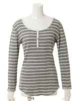 ジャガードワッフルプルオーバー/NVY