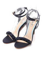 フリルアンクルストラップサンダル/WHITE