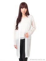 ロング丈カーデ/ブラック