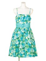 花柄ワンピース/グリーン