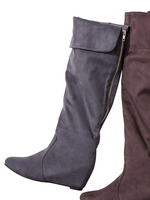 PJ/4�インヒールジップブーツ/グレー