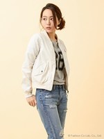 【6/4ヒルナンデスご紹介商品】MA−1／ブルゾン/オフホワイト