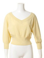 オフショルショートニットトップス/PNK