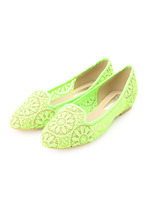 レーシーメッシュオペラシューズ/グリーン系(031)