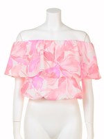 BIGフラワーオフショルTOPS/オフホワイト