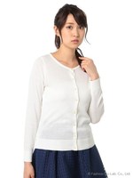 UVカットクルーネックカーディガン/ベージュ