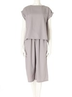 【CEDNIE】イージートップス×イージーガウチョパンツセットアップ/ホワイト